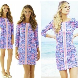 Lilly Pulitzer Dress Size S Werk It Marlowe Iris Blue Engineered Boat Neck